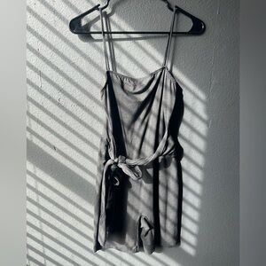 Fashion Nova Gray Backless Dress